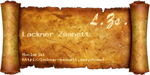 Lackner Zsanett névjegykártya
